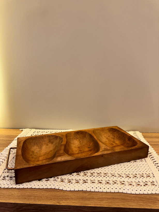 اردو خوری چوبی سه خانه