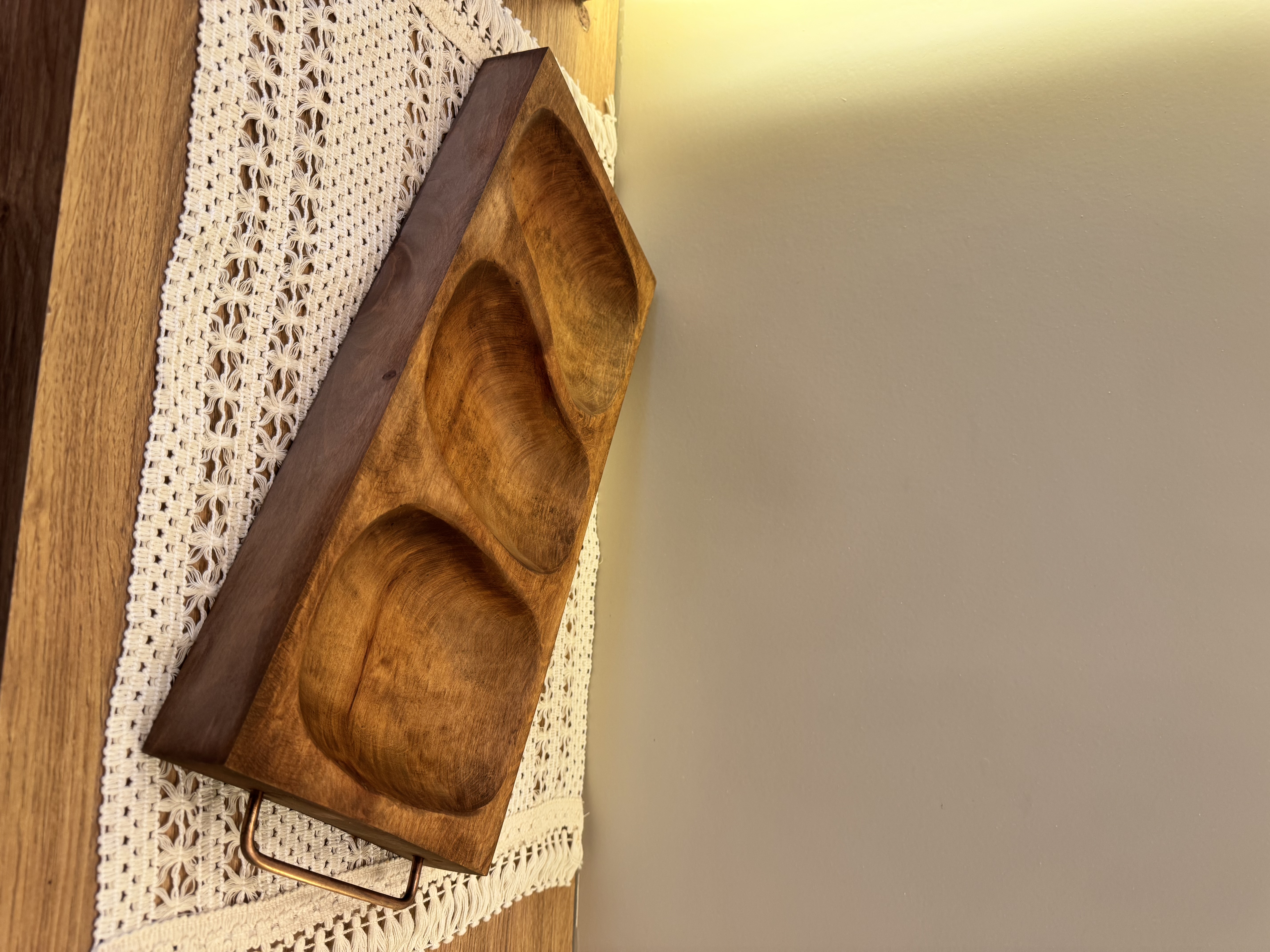 اردو خوری چوبی سه خانه